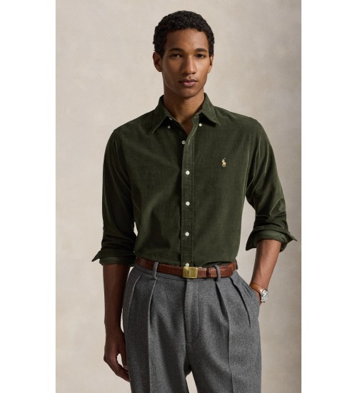 Acheter Polo Ralph Lauren Chemise en velours côtelé Custom Fit vert olive