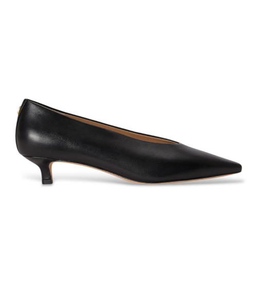 Lauren Ralph Lauren Zapato De Piel Kitten Negro