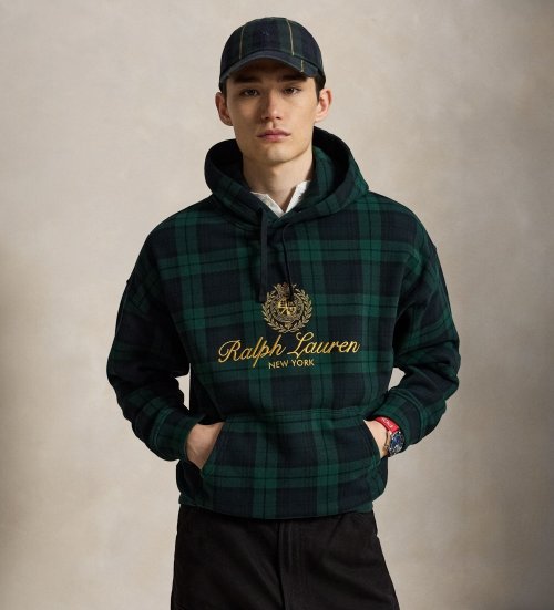 Comprare Polo Ralph Lauren Felpa con cappuccio a quadri blackwatch