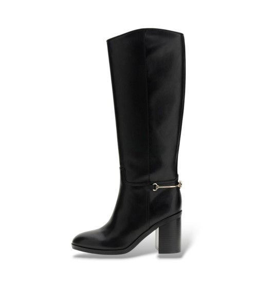 Guess Botas De Piel Grendi Negro