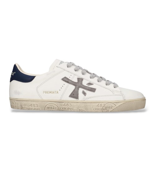 Buy Premiata White Steven Leather Sneakers