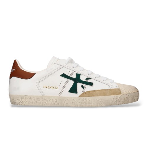 Comprar Premiata Zapatillas de Piel Steven blanco