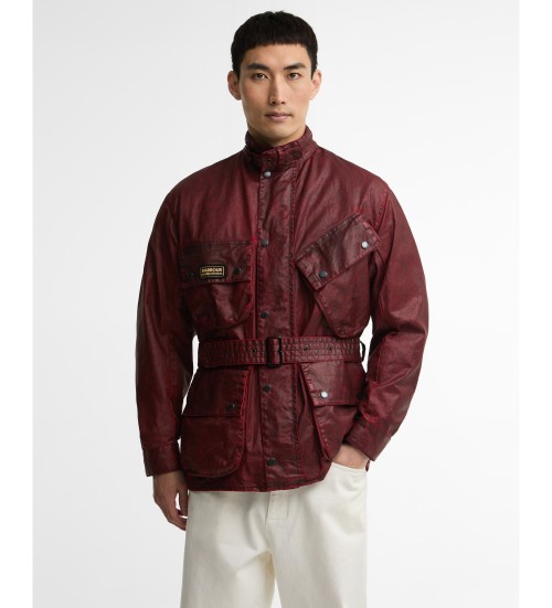 Kopen Barbour Distressed 90th Anniversary A7 bordeauxrode jas