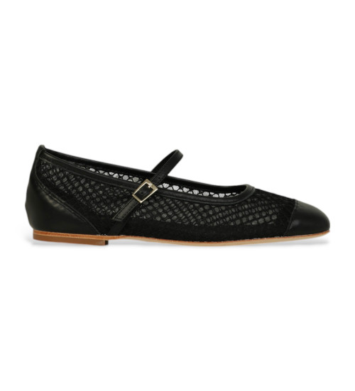 ALPE Bailarinas De Piel Pretty Negro