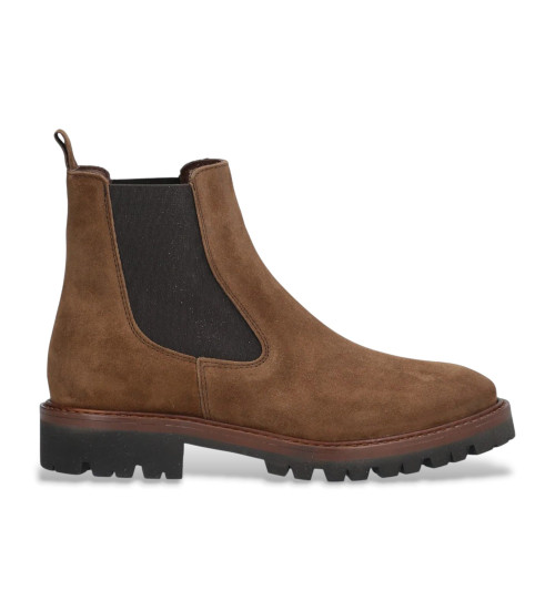 Buy Alpe Militare brown leather ankle boots