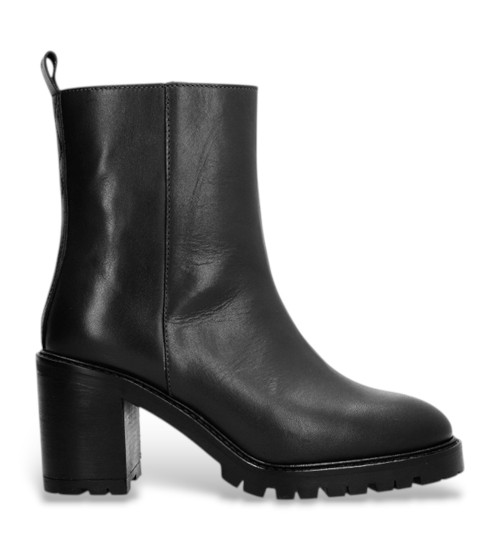 ALPE Botines De Piel Valley Negro