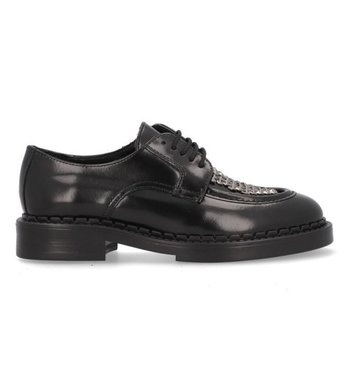 ALPE Mocasines Chester De Piel Negro