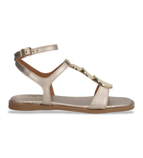 ALPE Sandalias De Piel Sheila Galaxy Dorado