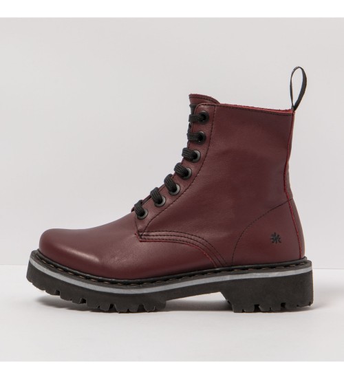 ART Botines De Piel Burdeos