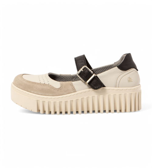 ART Zapatos De Piel 1515 Brighton Beige, Negro