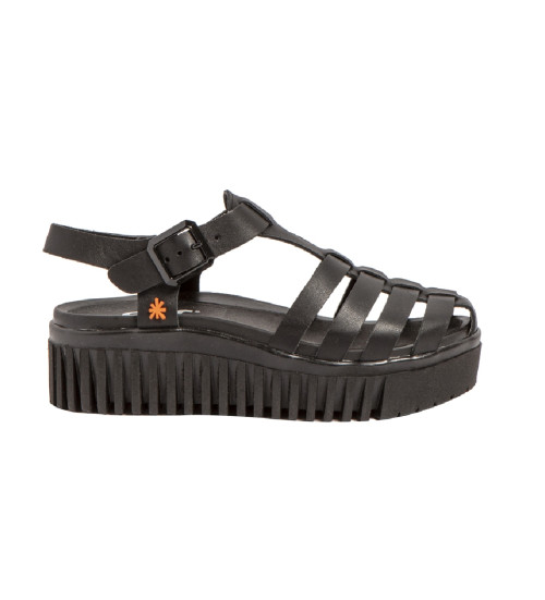 ART Sandalias De Piel 1575 Brighton Negro