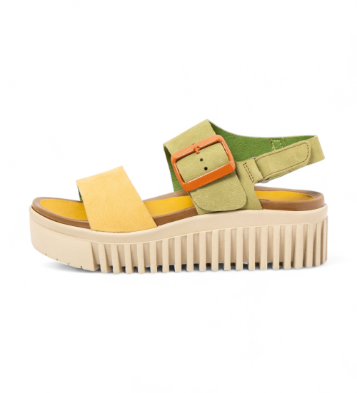 ART Sandalias De Piel 1578 Brighton Verde