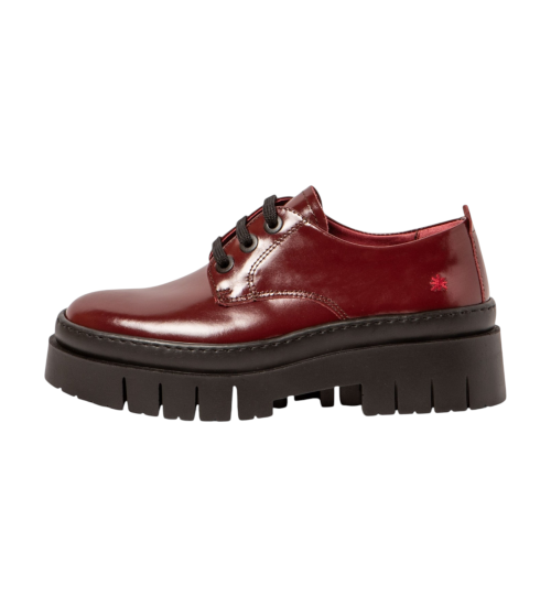 ART Zapatos De Piel 1952 Amberes Burdeos