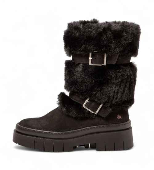 ART Botas De Piel 1968 Amberes Negro