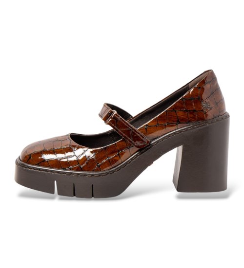 ART Zapatos De Piel 1977 Berna Marrón