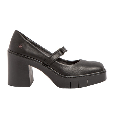 ART Zapatos De Piel 1977 Negro -Altura Tacón 9CM-