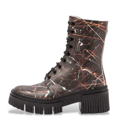 ART Botines De Piel 1375F Negro