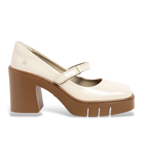 ART Zapatos 1977 De Piel Blanco Roto