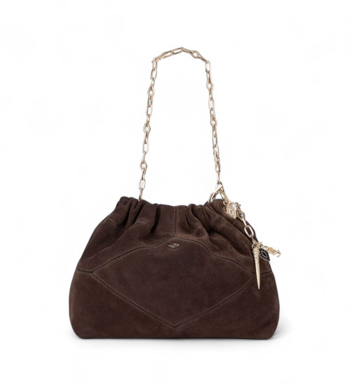 Acheter BA&SH Sac en cuir chocolat June