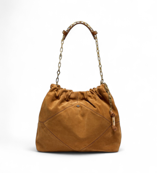 BA&SH Borsa in pelle June marrone