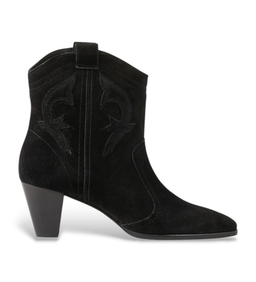 BA&SH Botines De Piel New Casey Negro
