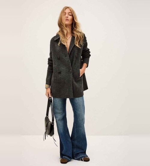 BA&SH Cardigan Vesta temno siva