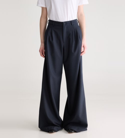 Bellerose Pantalone Jenoa quadri blu marino