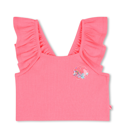Comprar Billieblush T-shirt com nervuras cor-de-rosa