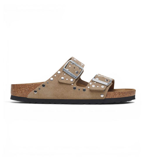 Buy Birkenstock Arizona Rivets Leather Sandals (Regular Fit) ? taupe