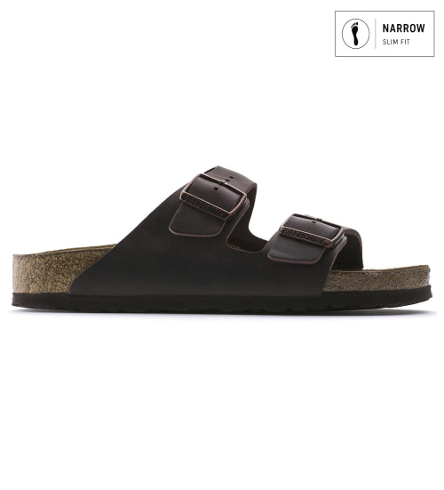 Comprar Birkenstock Sandalias de piel Arizona Soft Footbed Oiled (Ajuste Estrecho) marrón
