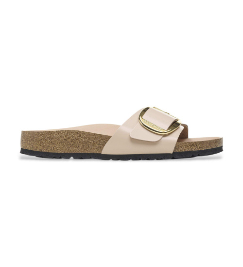 Birkenstock Sandalias De Piel Madrid Big Buckle Beige