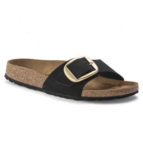 Acheter Birkenstock Sandales Madrid Big Buckle en cuir noir