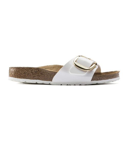 Birkenstock Sandalias Madrid Big Buckle Birko-Flor (ajuste Estrecho) Blanco