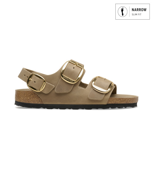 Comprare Birkenstock Sandali Milano Big Buckle Oiled (Calzata Stretta) beige