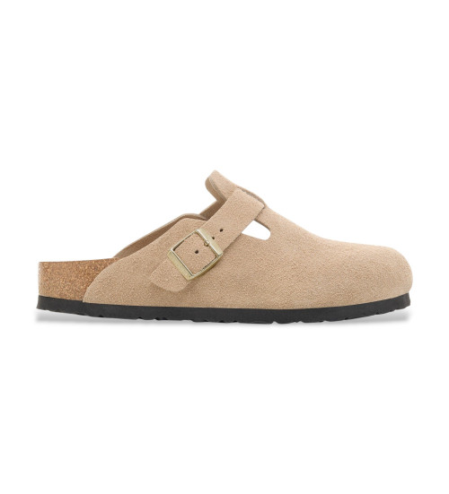 Comprar Birkenstock Socas de couro Boston bege