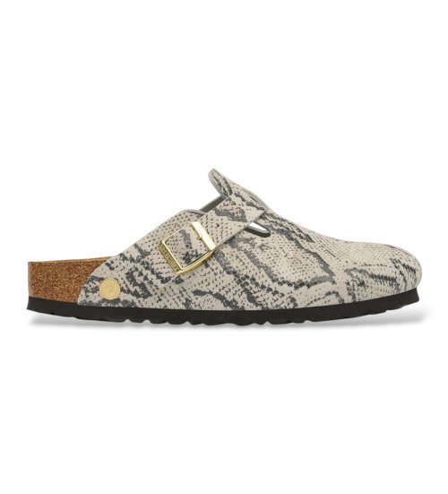 Comprar Birkenstock Tamancos de Couro Boston (Ajuste Estreito) bege