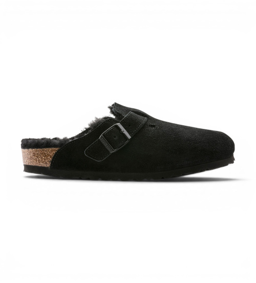 Buy Birkenstock Boston Shearling Leather Clogs (Narrow Fit) black