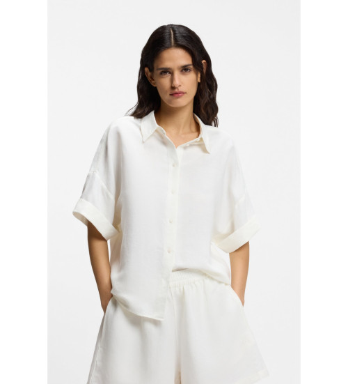 BOSS Camisa Bisenas Blanco