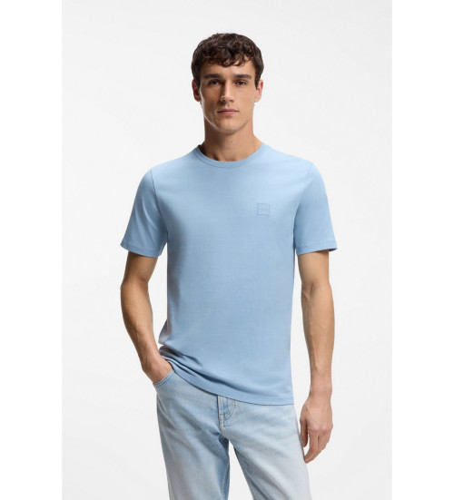 BOSS Camiseta Punto Aplique Azul