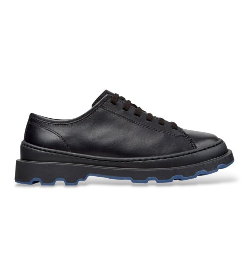 Camper Zapatos De Piel De Cordones Brutus+ Negro