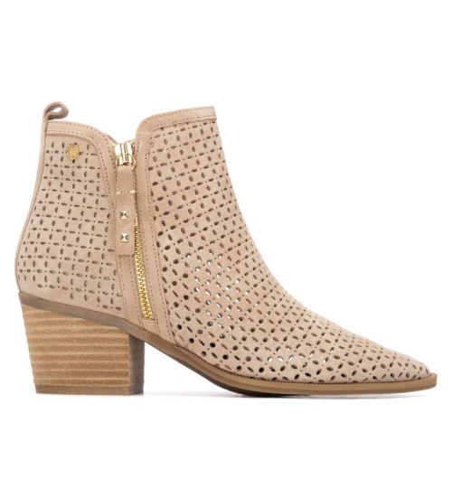 Carmela Botines De Piel 163149 Beige