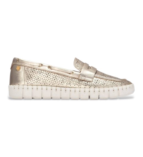 Carmela Mocasines De Piel 163212 Dorado
