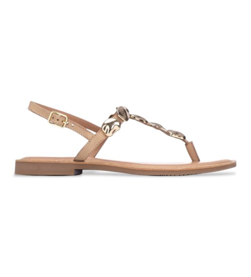 Carmela Sandalias De Piel 163293 Beige