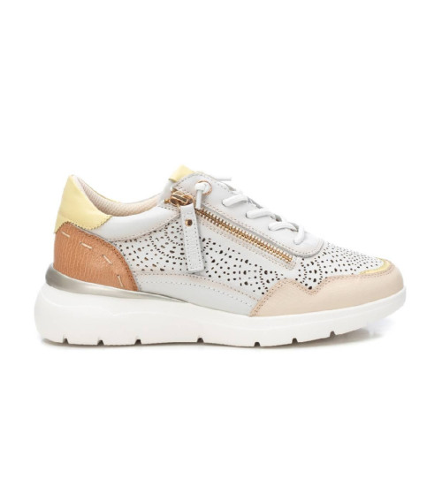 Carmela Zapatillas De Piel 162274 Blanco Roto
