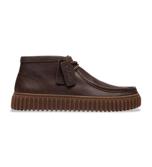 Clarks Botines De Piel Torhill Hi Marrón
