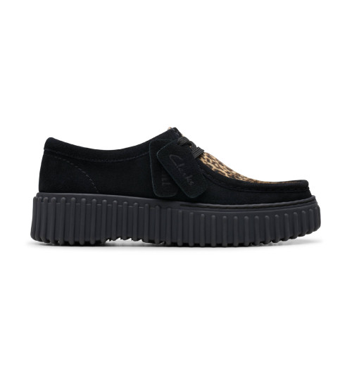 Clarks Zapatillas De Piel Torhill Bee Negro
