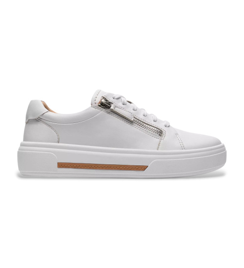 Clarks Zapatillas De Piel Hollyrose Zip Blanco