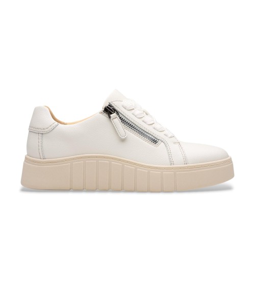 Clarks Zapatillas De Piel Mykah Joy Blanco