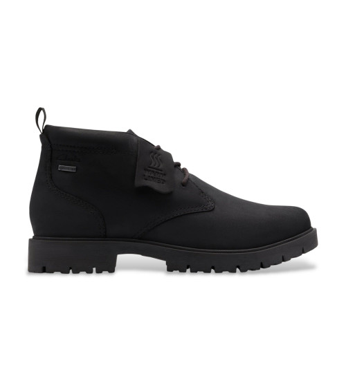 Clarks Botines De Piel Berhill Mid GTX Negro