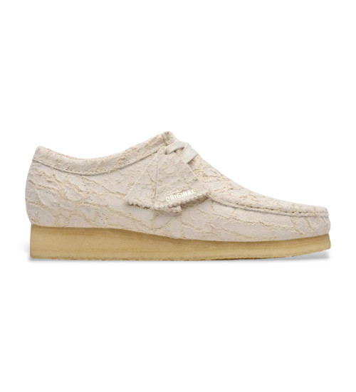 Clarks Zapatos De Piel Wallabee Blanco Crudo